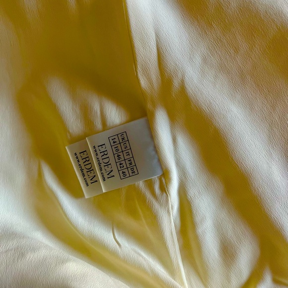 Brand new ERDEM Sunny Yellow Formal Dress, knee length - Picture 5 of 6